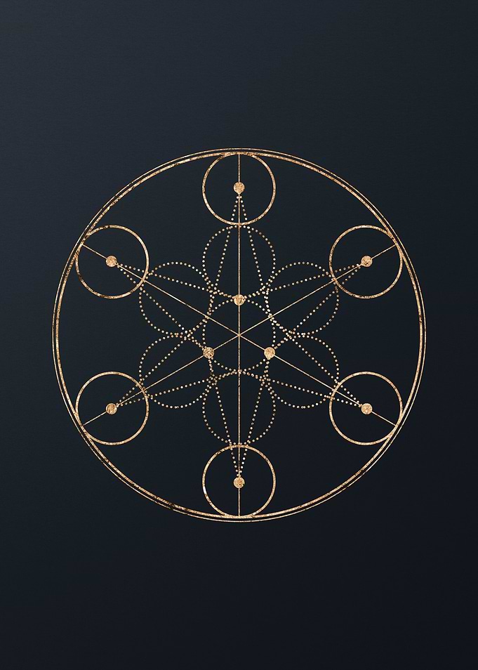 Gold Geometric Glyph Rune