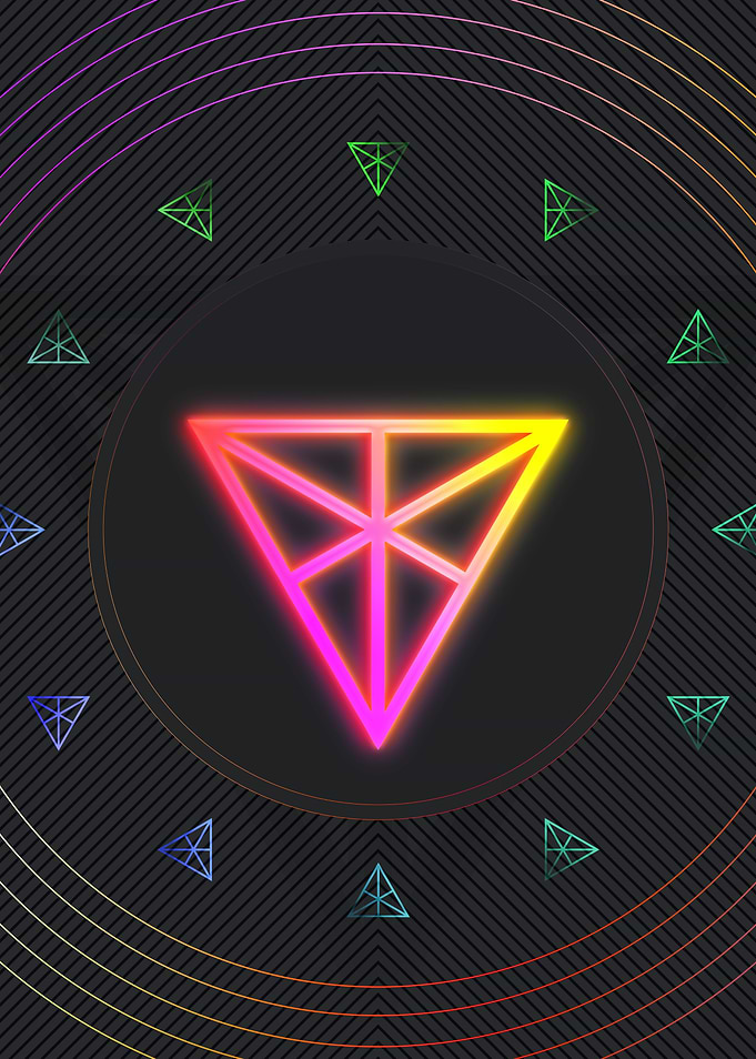 Neon Geometric Glyph Rune