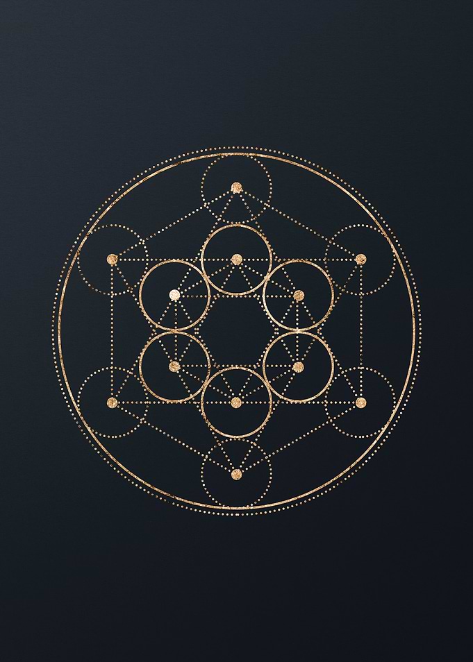 Gold Geometric Glyph Rune