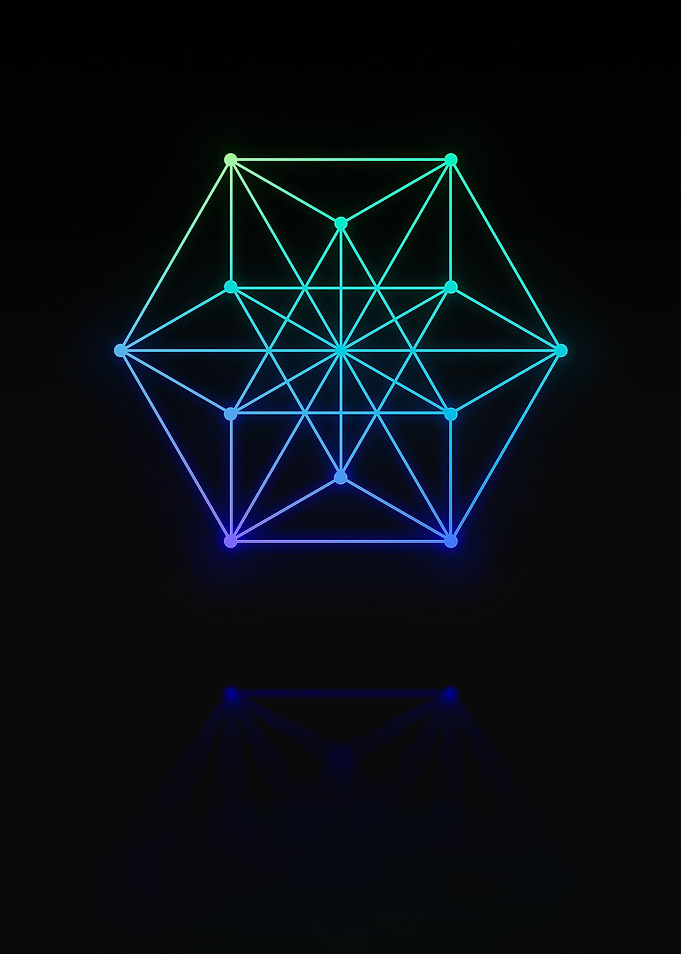 Neon Geometric Glyph Rune