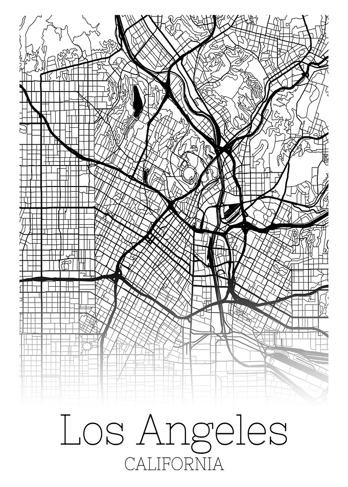 Los Angeles City Map USA