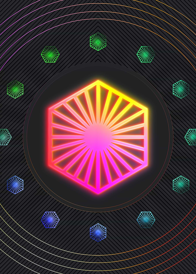 Neon Geometric Glyph Rune