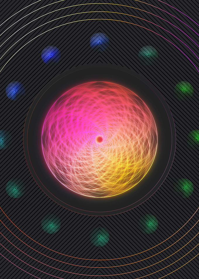 Neon Glyph Mandala Rune