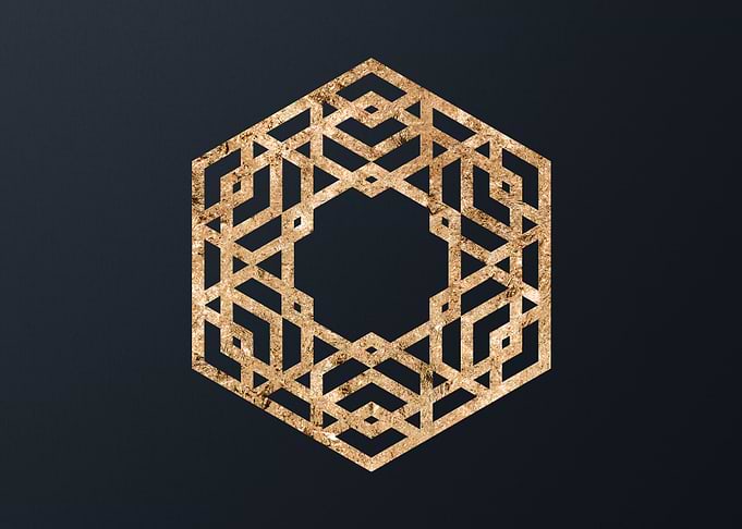 Gold Geometric Glyph Rune