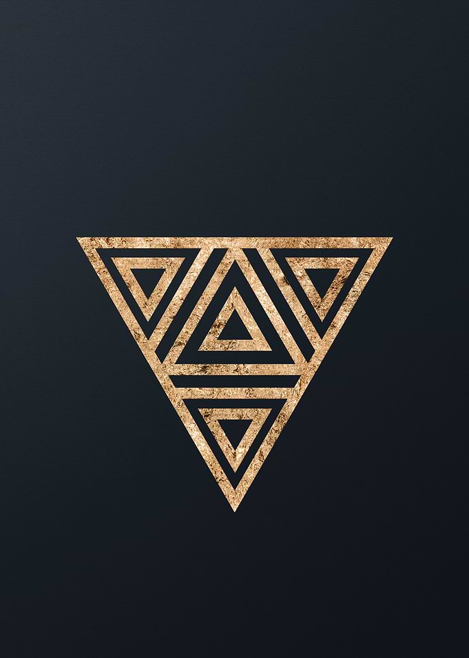 Gold Geometric Glyph Rune