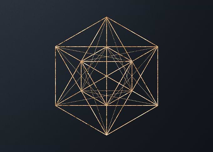 Gold Geometric Glyph Rune