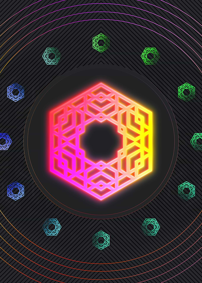 Neon Glyph Mandala Rune