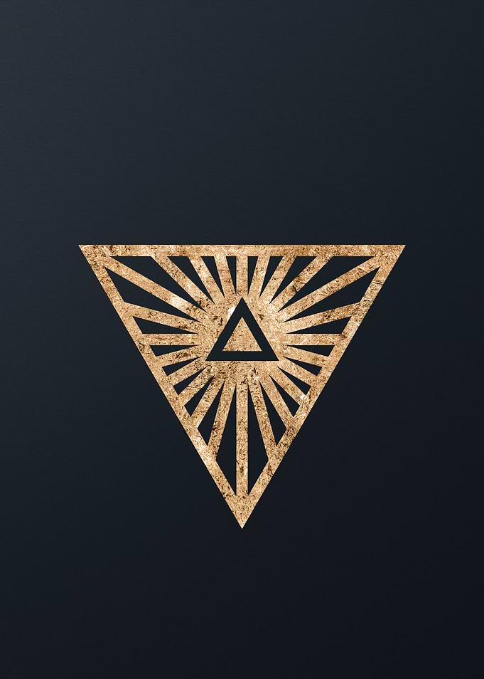 Gold Geometric Glyph Rune