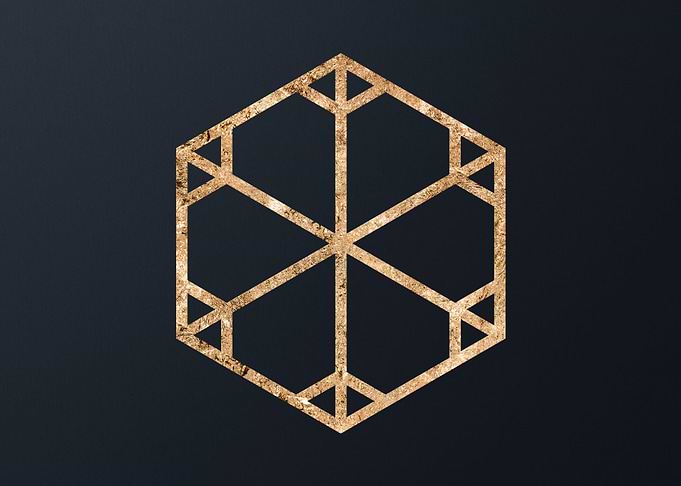 Gold Geometric Glyph Rune