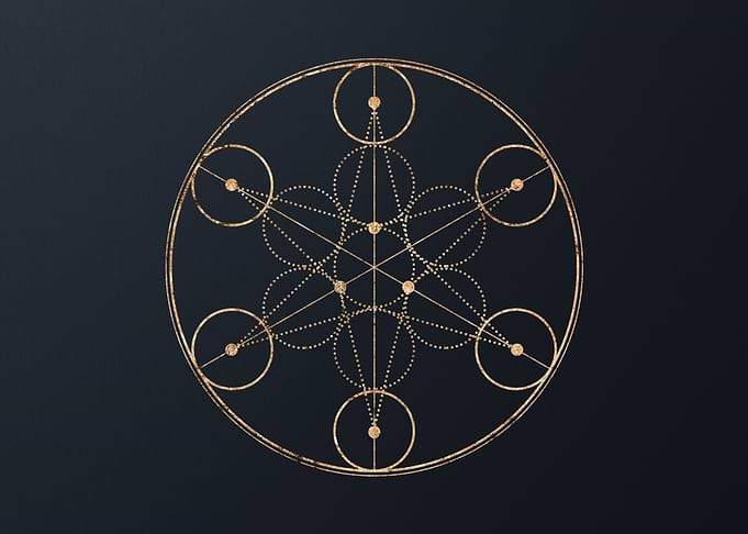 Gold Geometric Glyph Rune