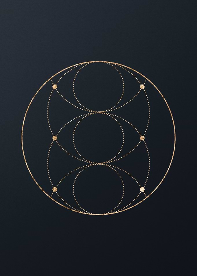 Gold Geometric Glyph Rune