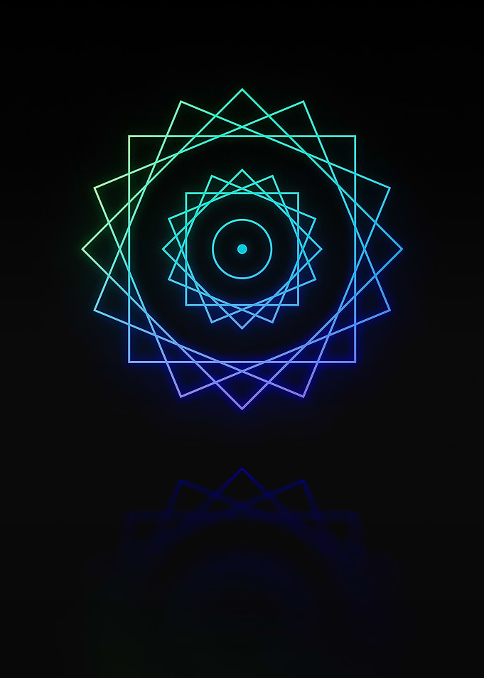Neon Glyph Mandala Rune