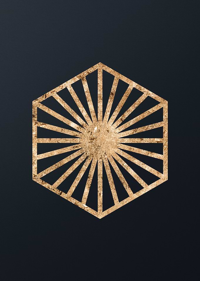 Gold Geometric Glyph Rune