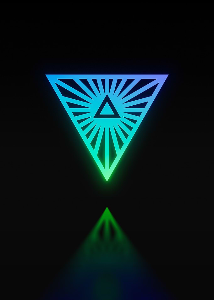 Neon Geometric Glyph Rune