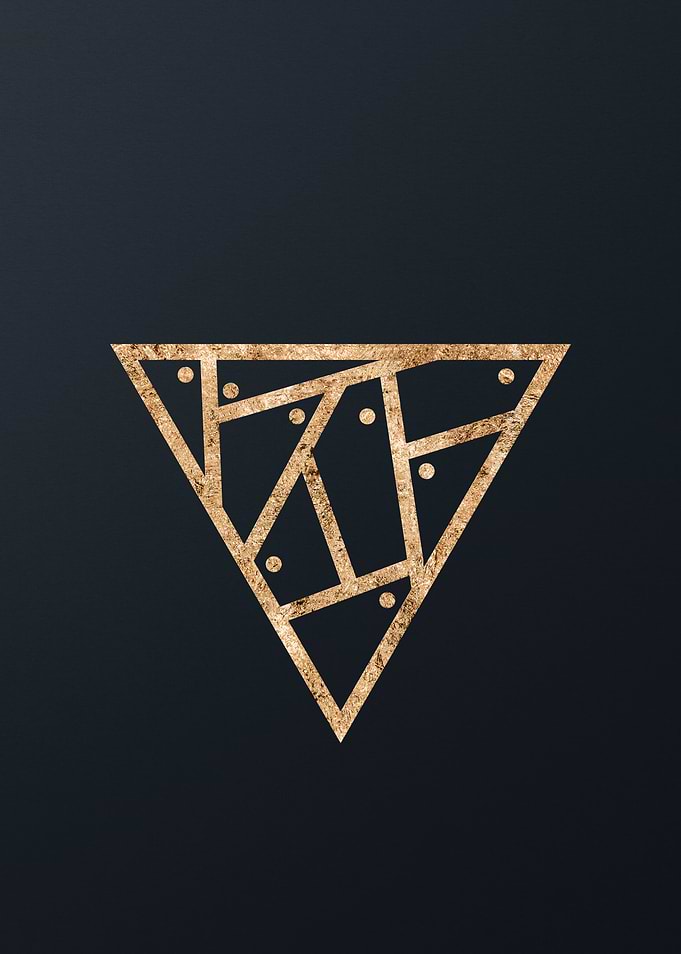 Gold Geometric Glyph Rune