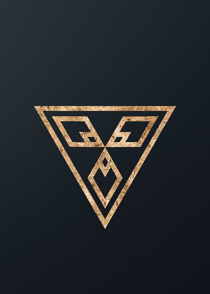 Gold Geometric Glyph Rune