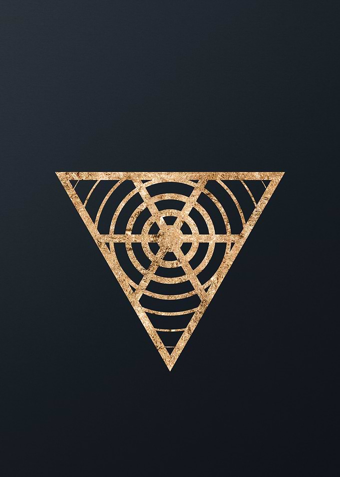 Gold Geometric Glyph Rune