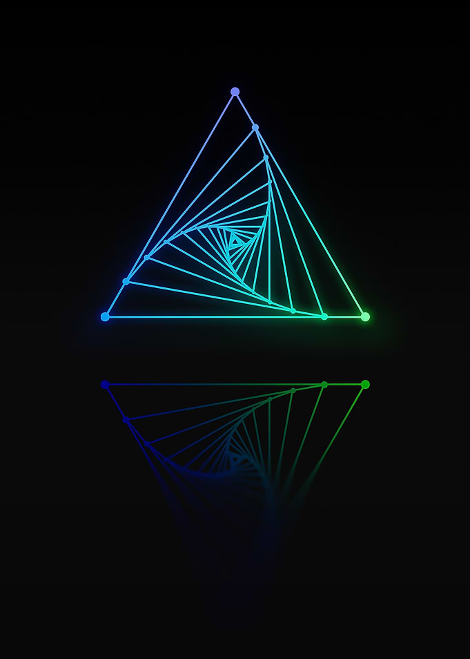 Neon Geometric Glyph Rune
