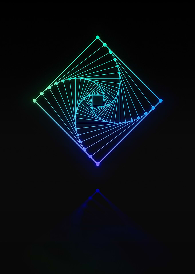 Neon Geometric Glyph Rune