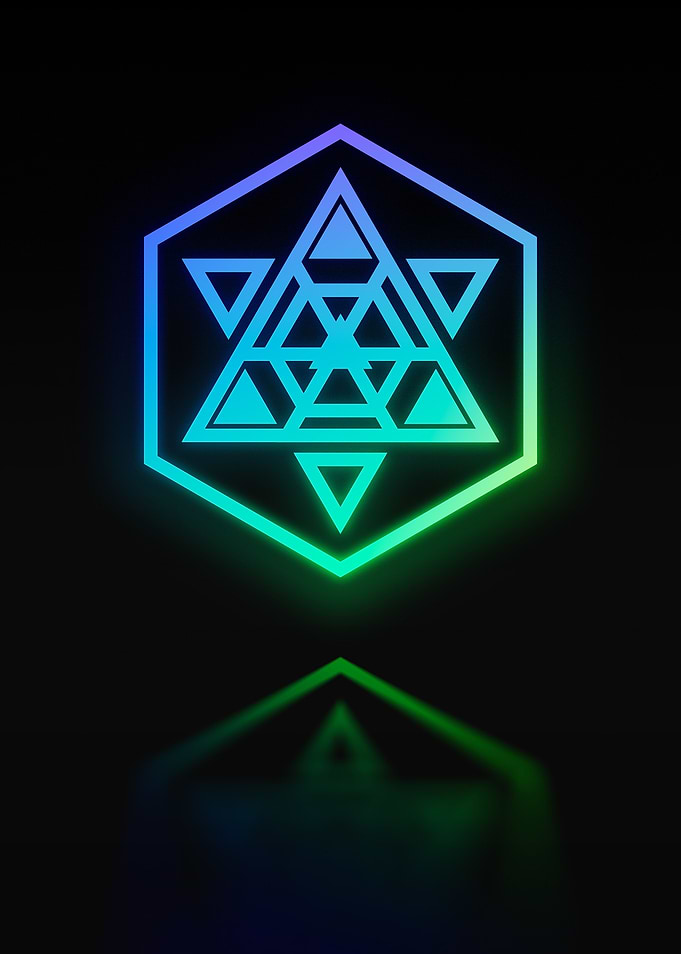 Neon Glyphs Mandala Rune