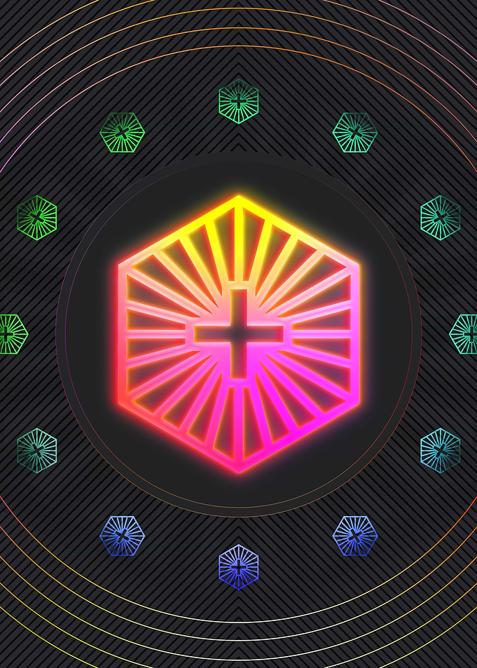 Neon Glyph Mandala Rune