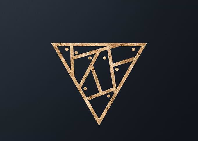 Gold Geometric Glyph Rune