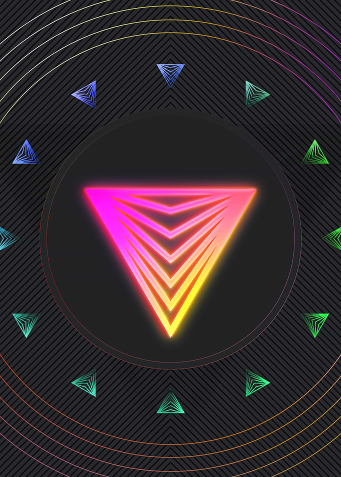 Neon Geometric Glyph Rune