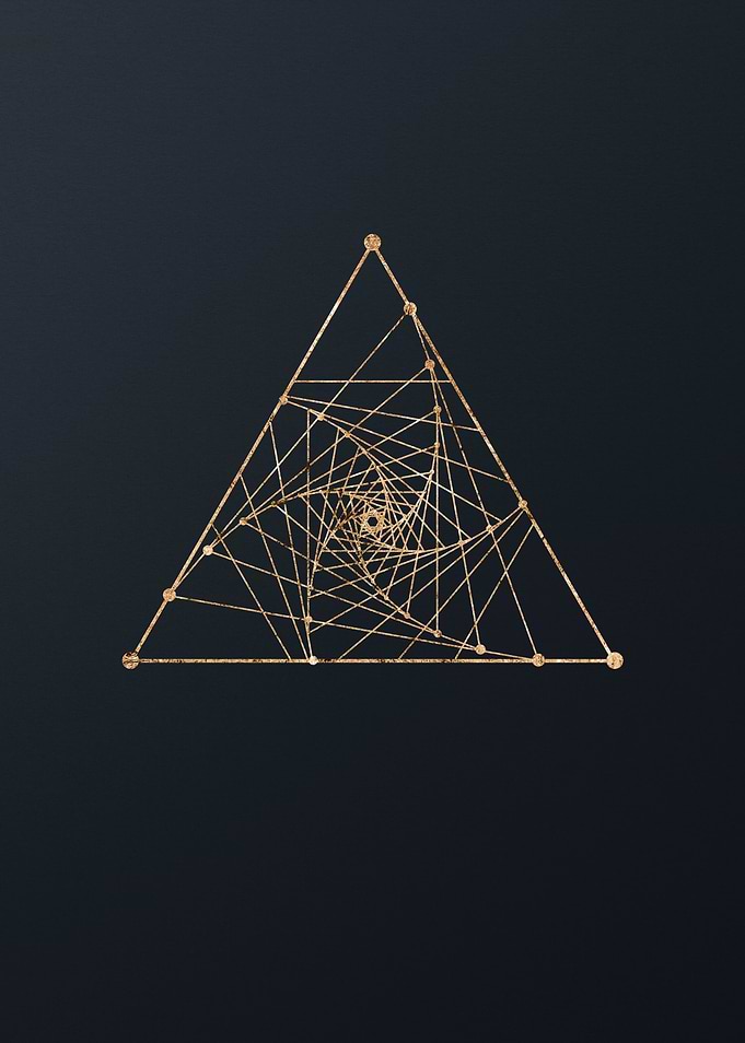 Gold Geometric Glyph Rune
