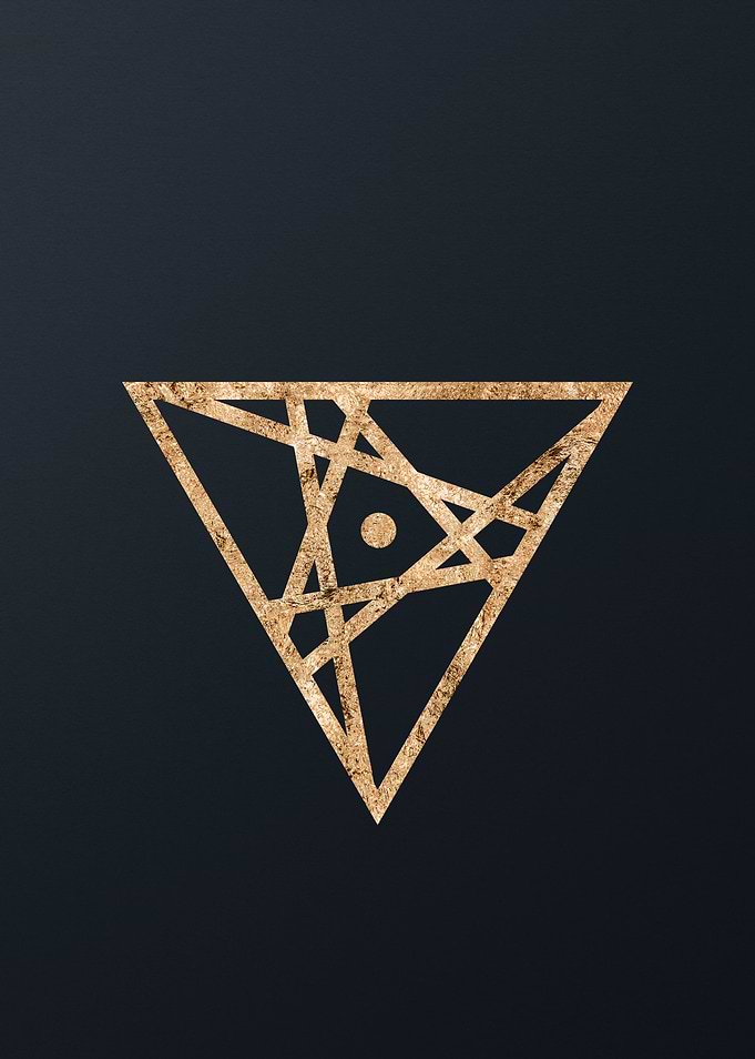 Gold Geometric Glyph Rune