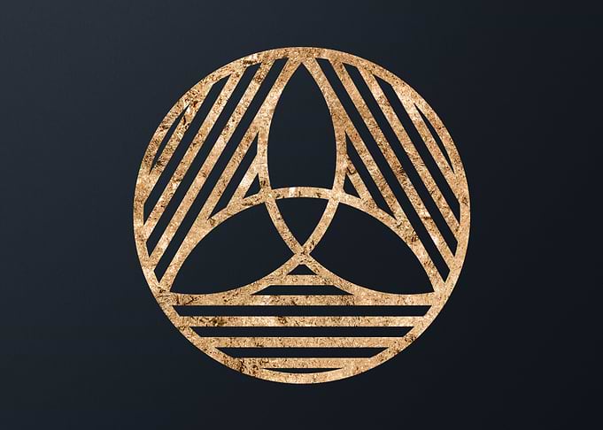 Gold Geometric Glyph Rune