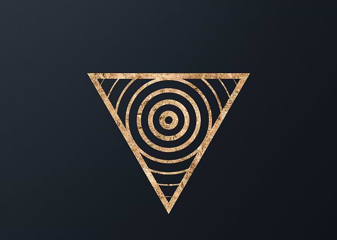 Gold Geometric Glyph Rune
