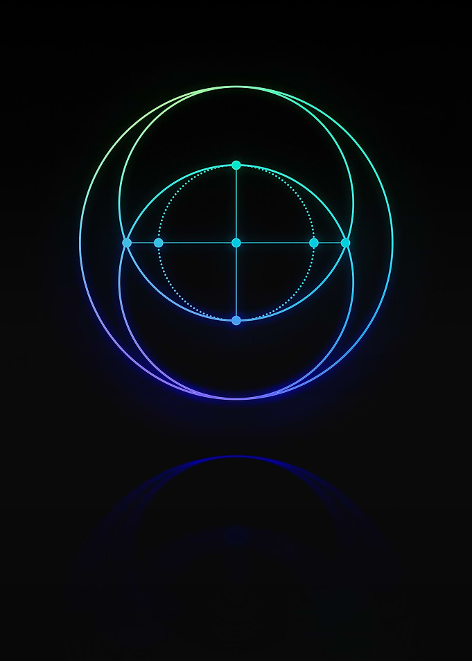 Neon Geometric Glyph Rune
