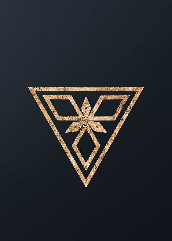 Gold Geometric Glyph Rune