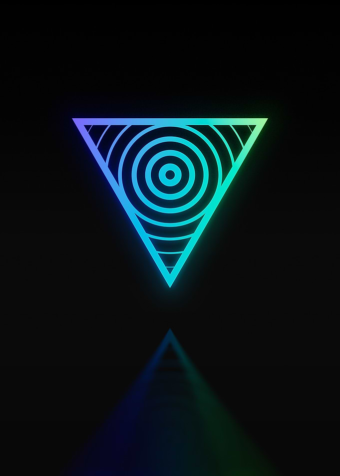 Neon Geometric Glyph Rune