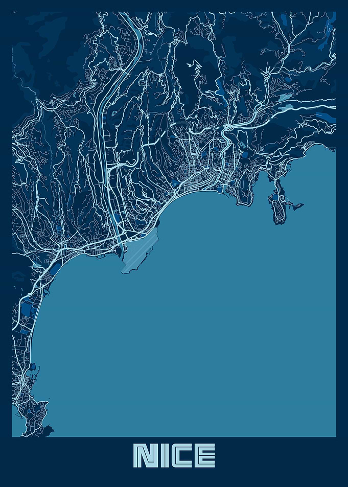 Nice City Map France