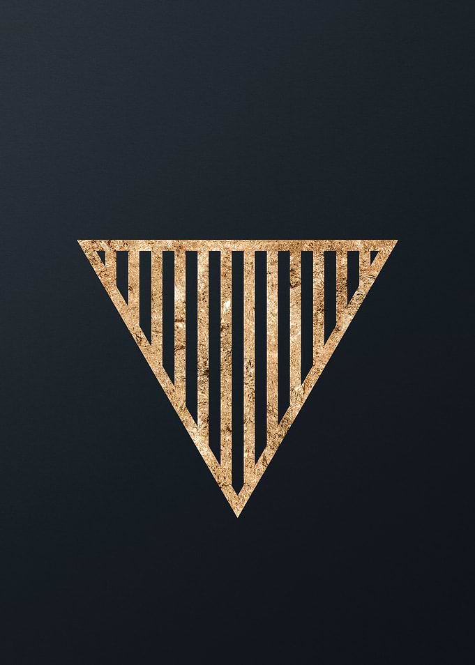 Gold Geometric Glyph Rune