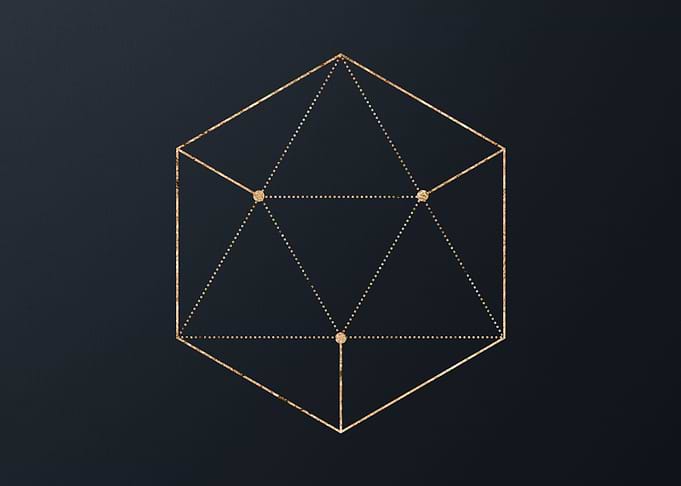 Gold Geometric Glyph Rune
