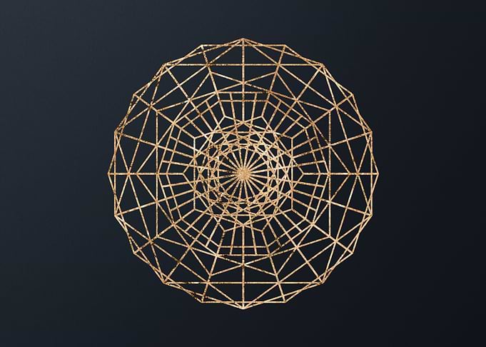 Gold Glyphs Mandalas Rune