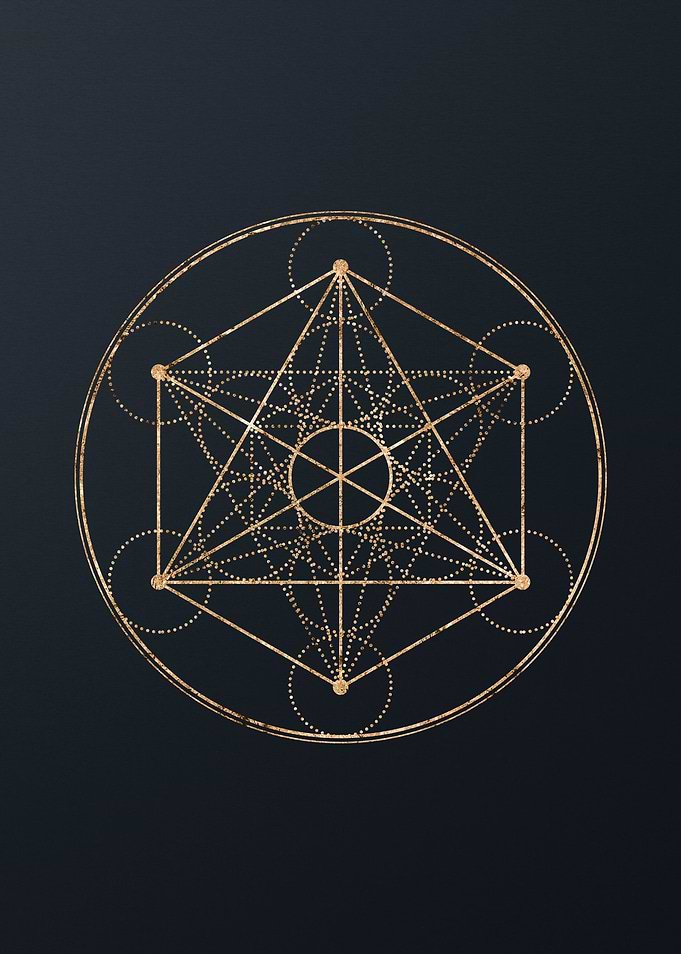Gold Geometric Glyph Rune
