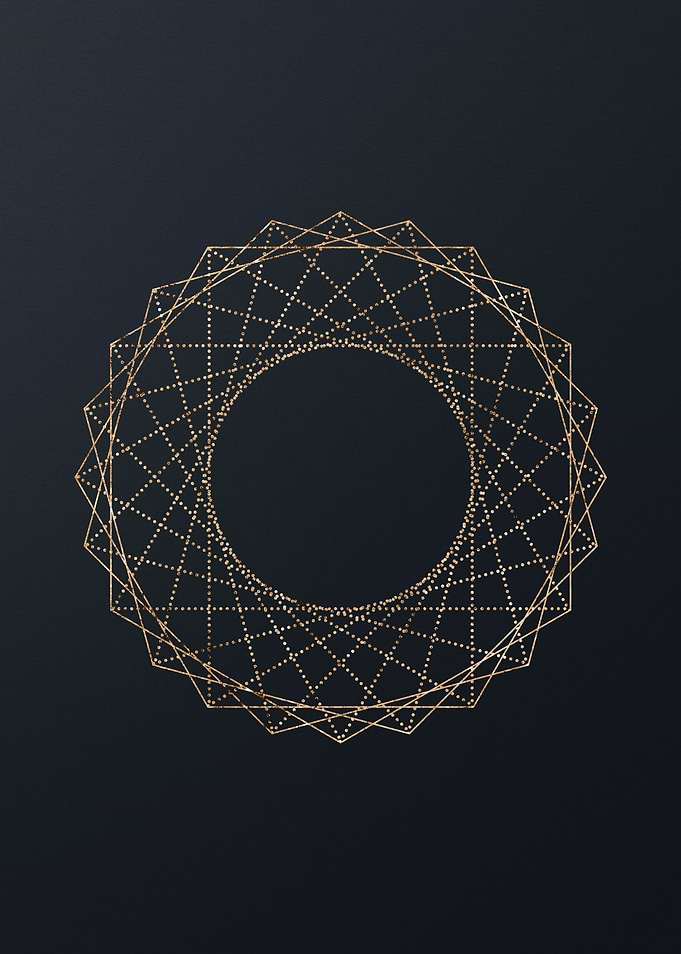 Gold Geometric Glyph Rune