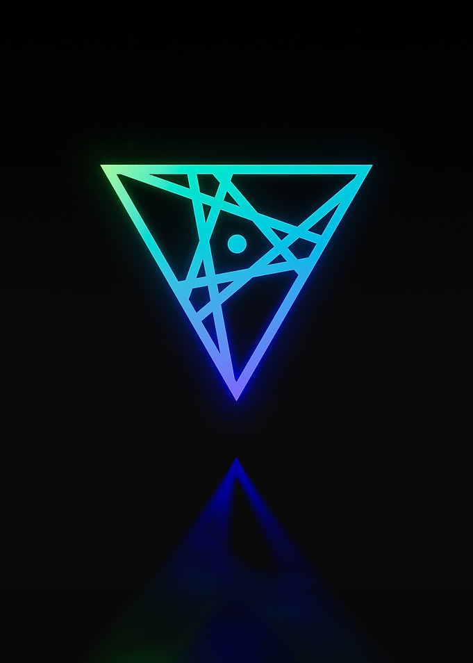 Neon Geometric Glyph Rune