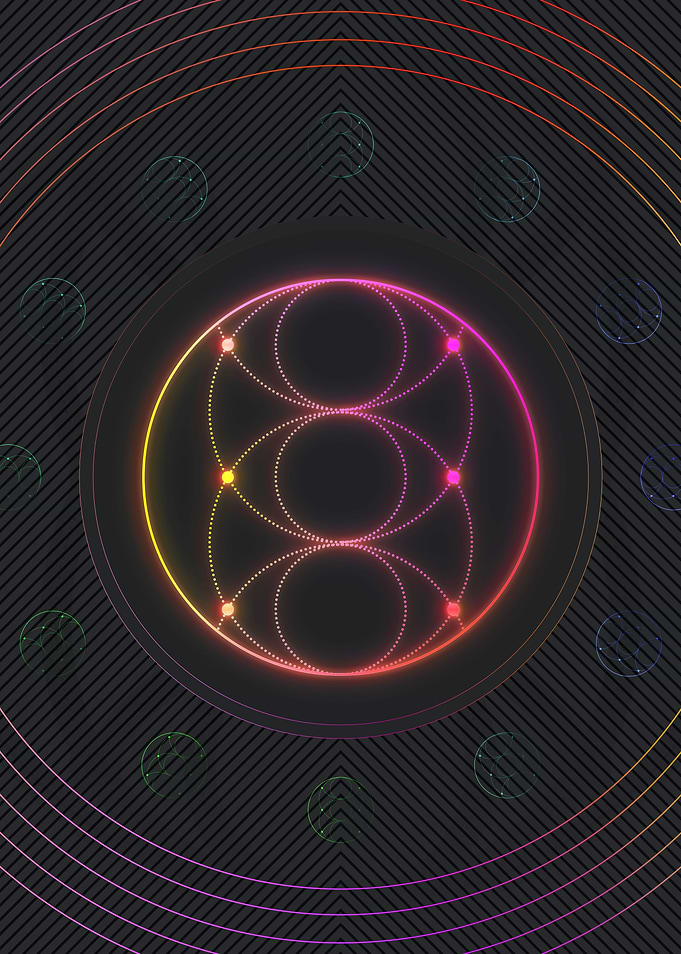 Neon Glyph Mandala Rune