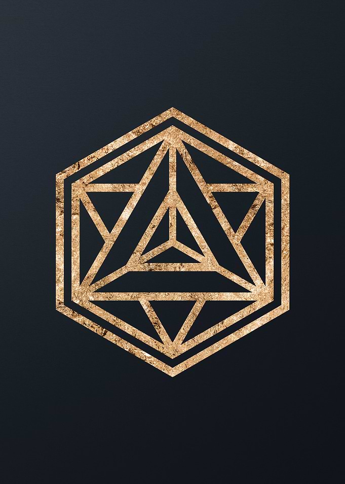 Gold Glyphs Mandalas Rune