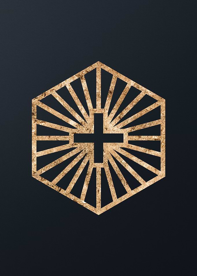 Gold Geometric Glyph Rune