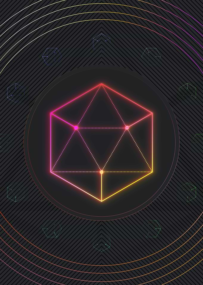 Neon Geometric Glyph Rune