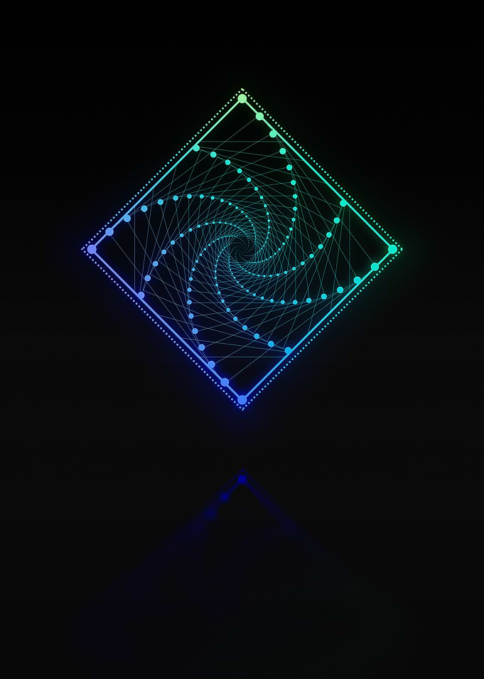 Neon Geometric Glyph Rune