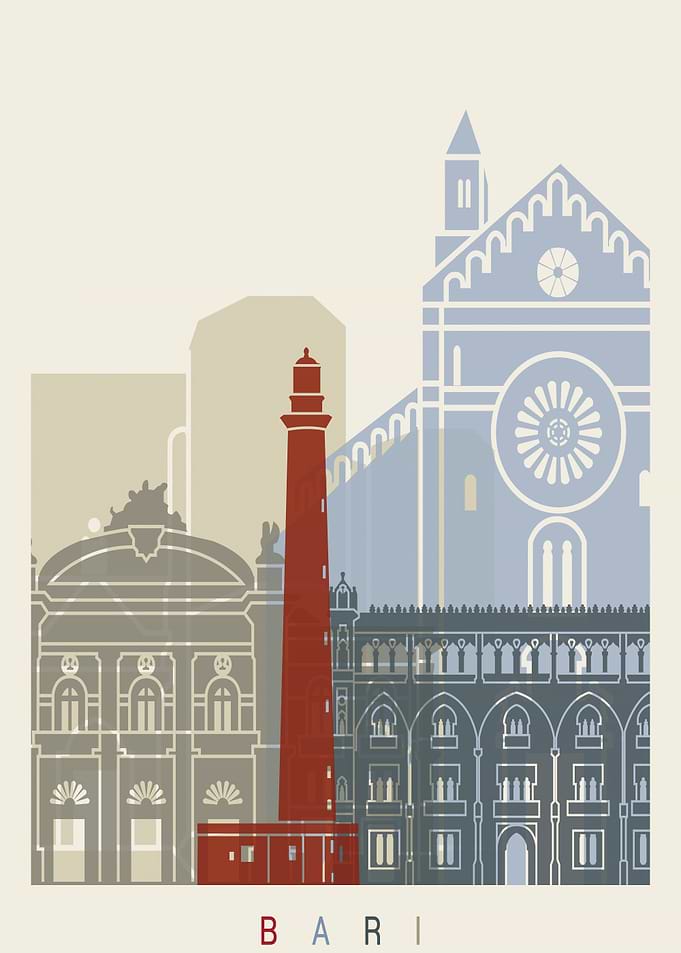 Bari skyline poster
