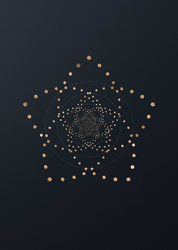 Gold Geometric Glyph Rune