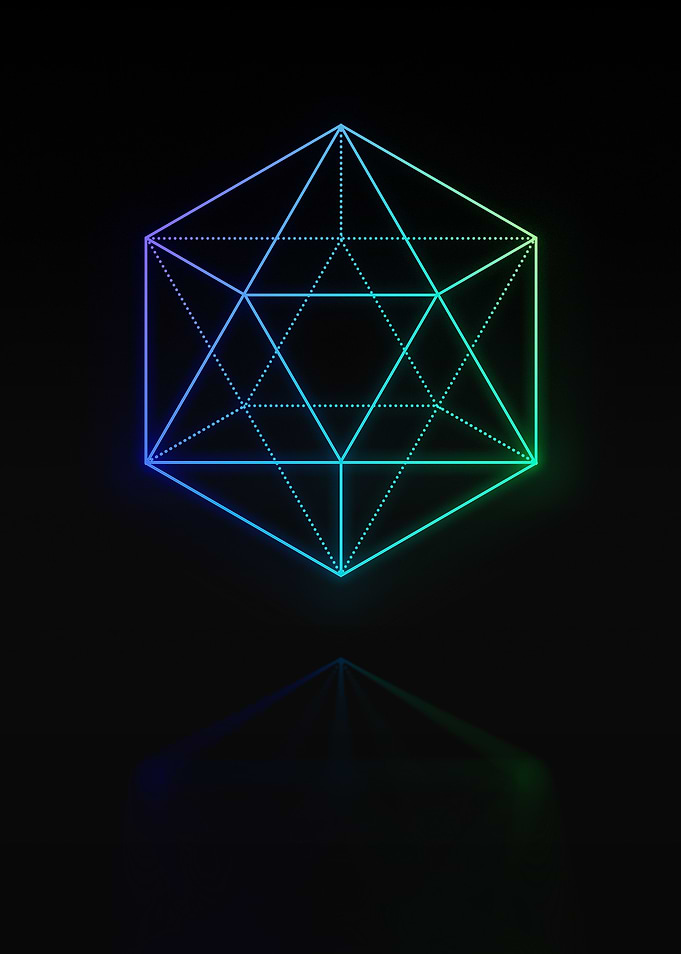 Neon Geometric Glyph Rune