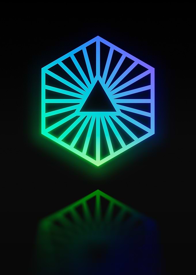 Neon Glyphs Mandala Rune